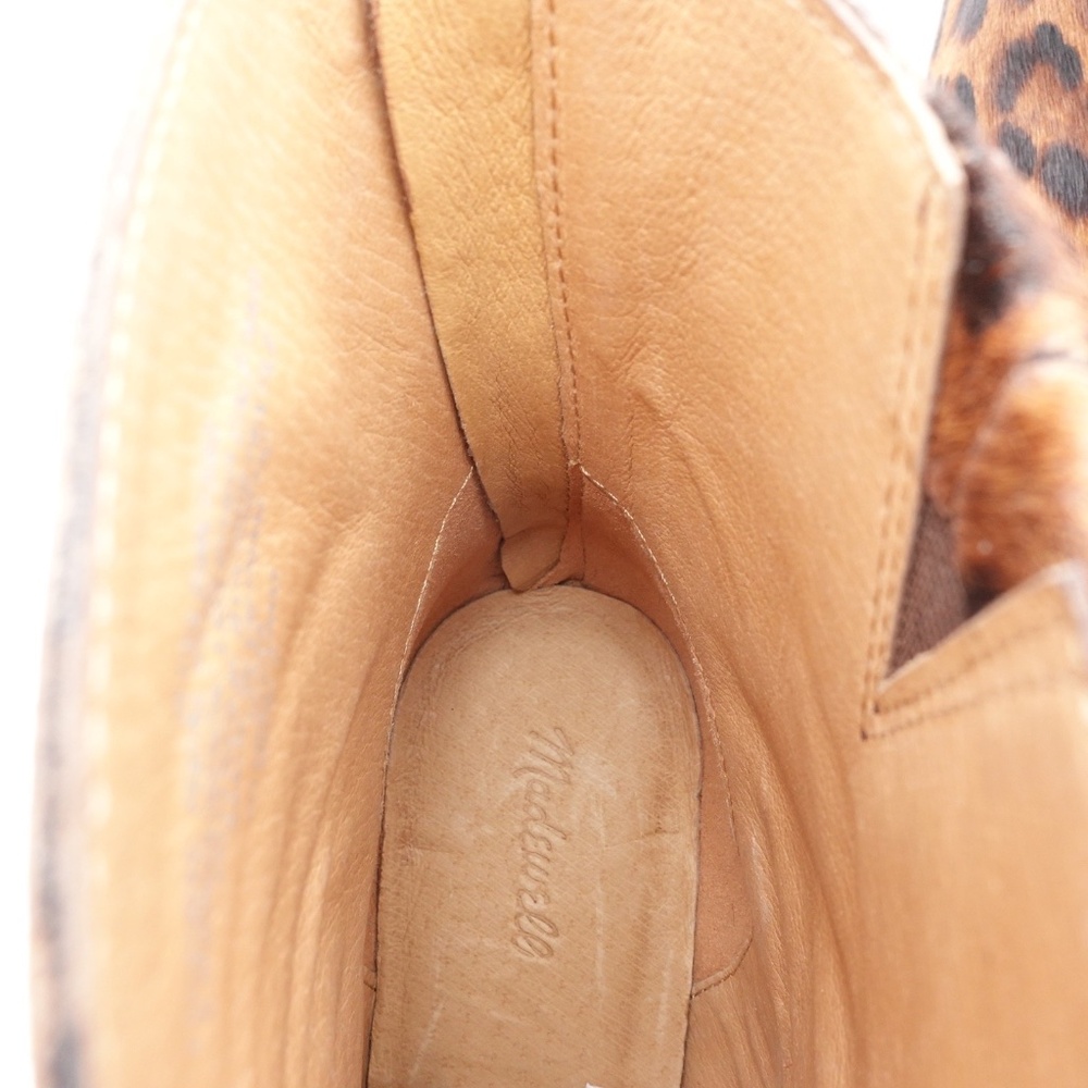 NEW US Size 7 Women's Madewell Diaz Snip-Toe Calf Hair Ankle Boots Leopard Brown - Picture 7 of 8